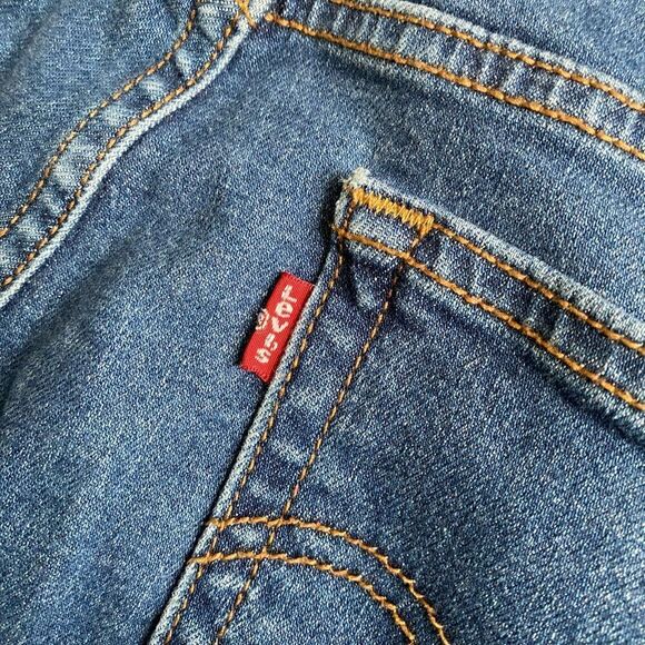 Levi’s Wedgie Skinny Button Fly Jeans Womens Size 32 Blue - Picture 7 of 10